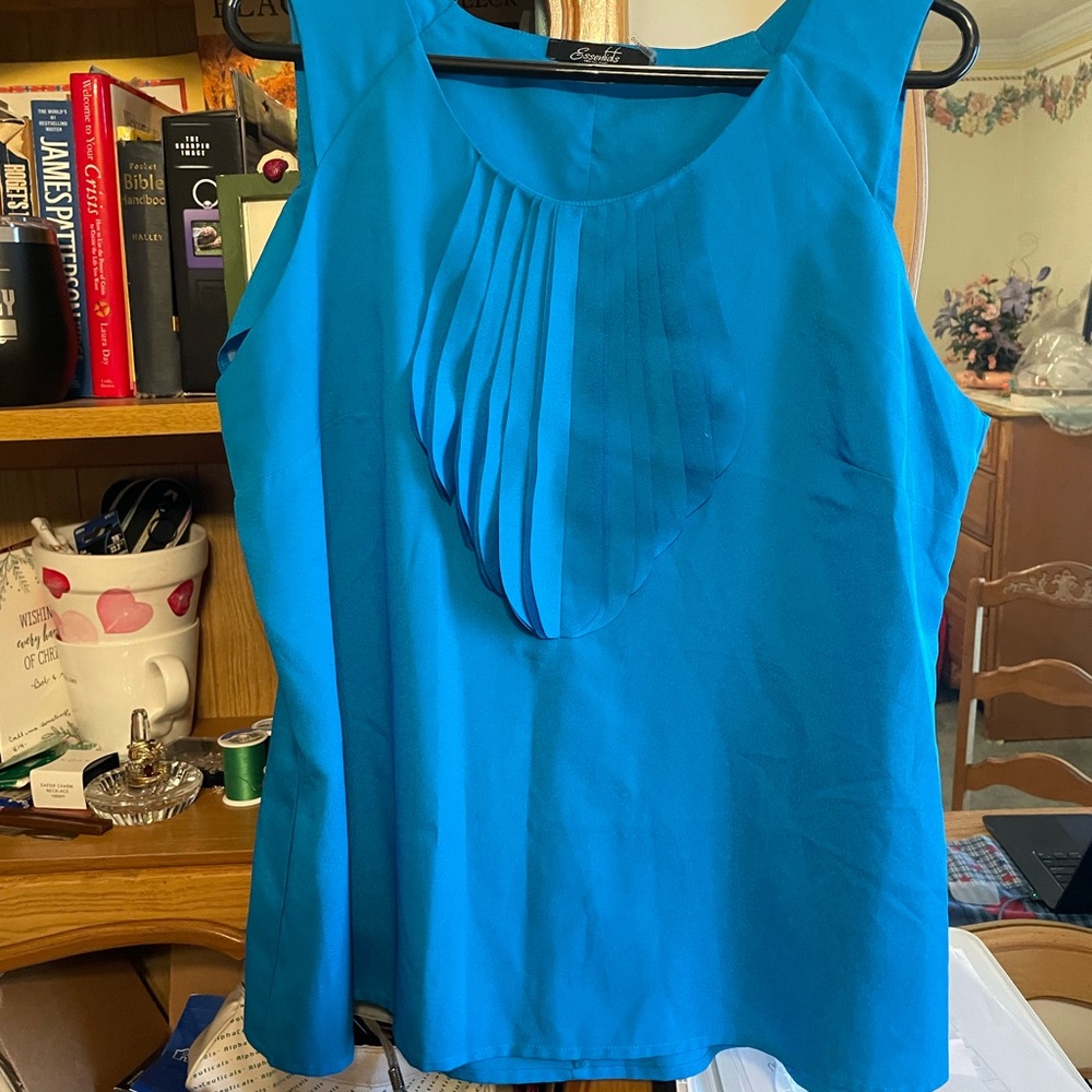 Essentials by Milano Vibrant Blue Blouse